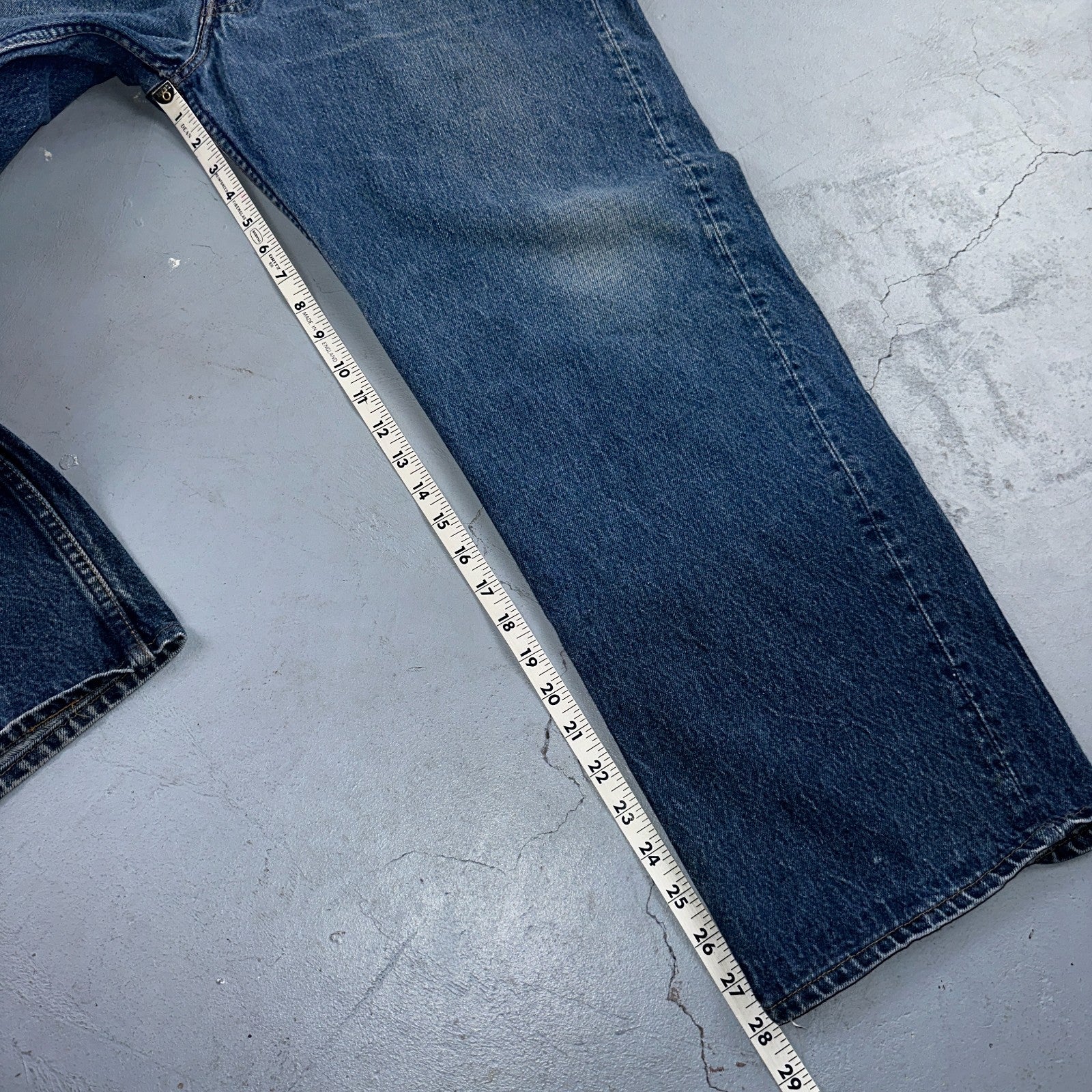 Levis 501 Vintage 90s USA XX Straight Leg Jeans Blue Med Wash 44x32 Act 40x28