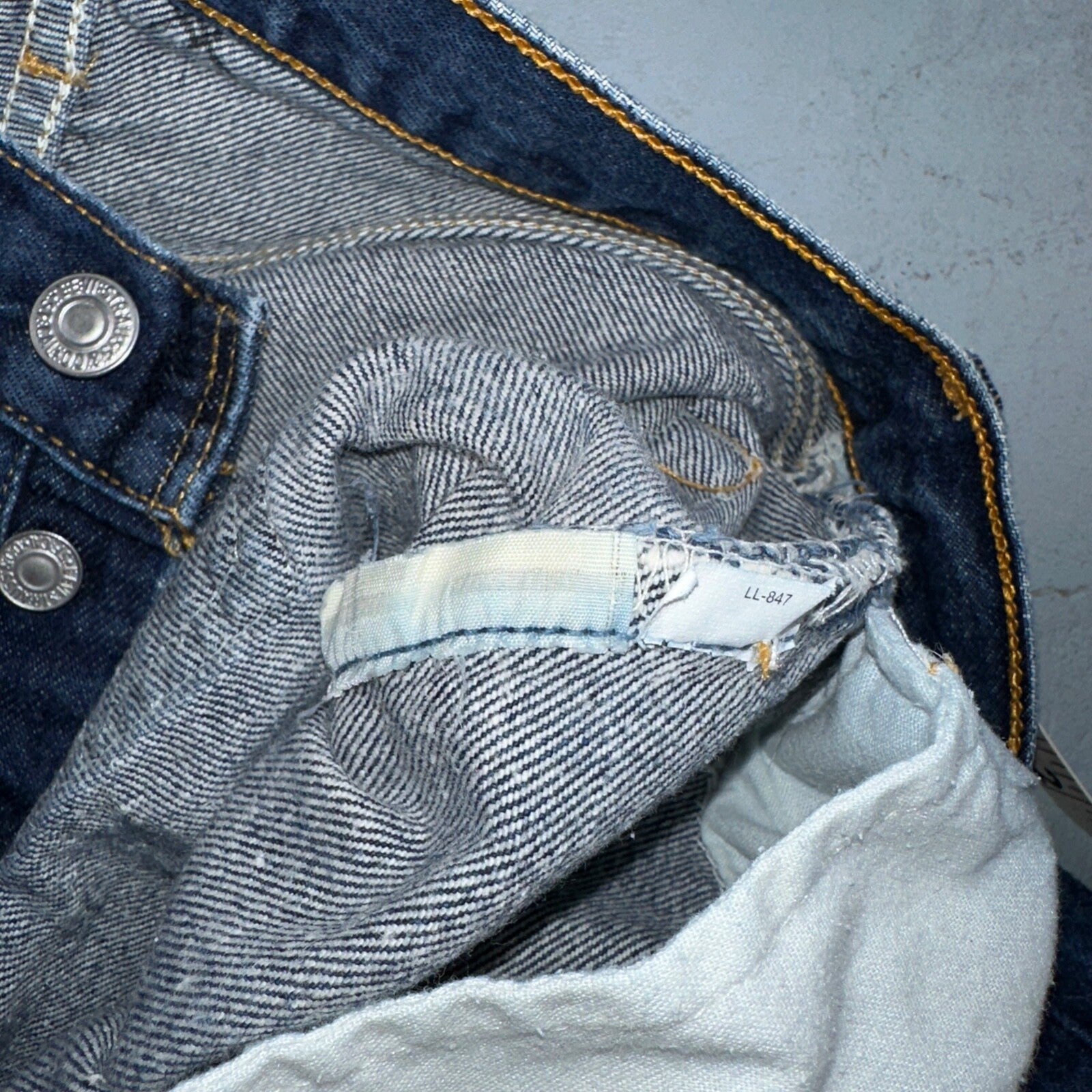 Levis 501 Vintage 90s USA XX Straight Leg Jeans Blue Dark Wash Act 24x29