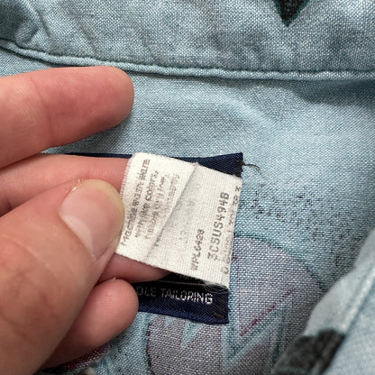 Wrangler VTG Aztec All Over Print Cowboy Cut Button Up Shirt Mens 16.5 USA