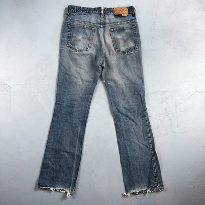 Levis 517 Vintage 70s SS USA Red Tab Bootcut Flare Blue Jeans Talon Act 29x32