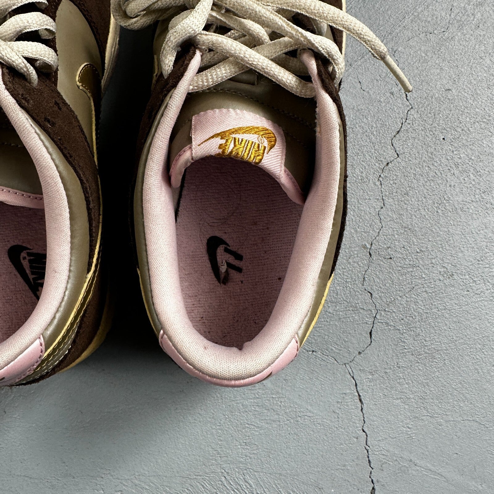 Nike Dunk Low 2007 GS Chino Metallic Gold Rare 309601-271 Brown Purple  5Y W 6.5