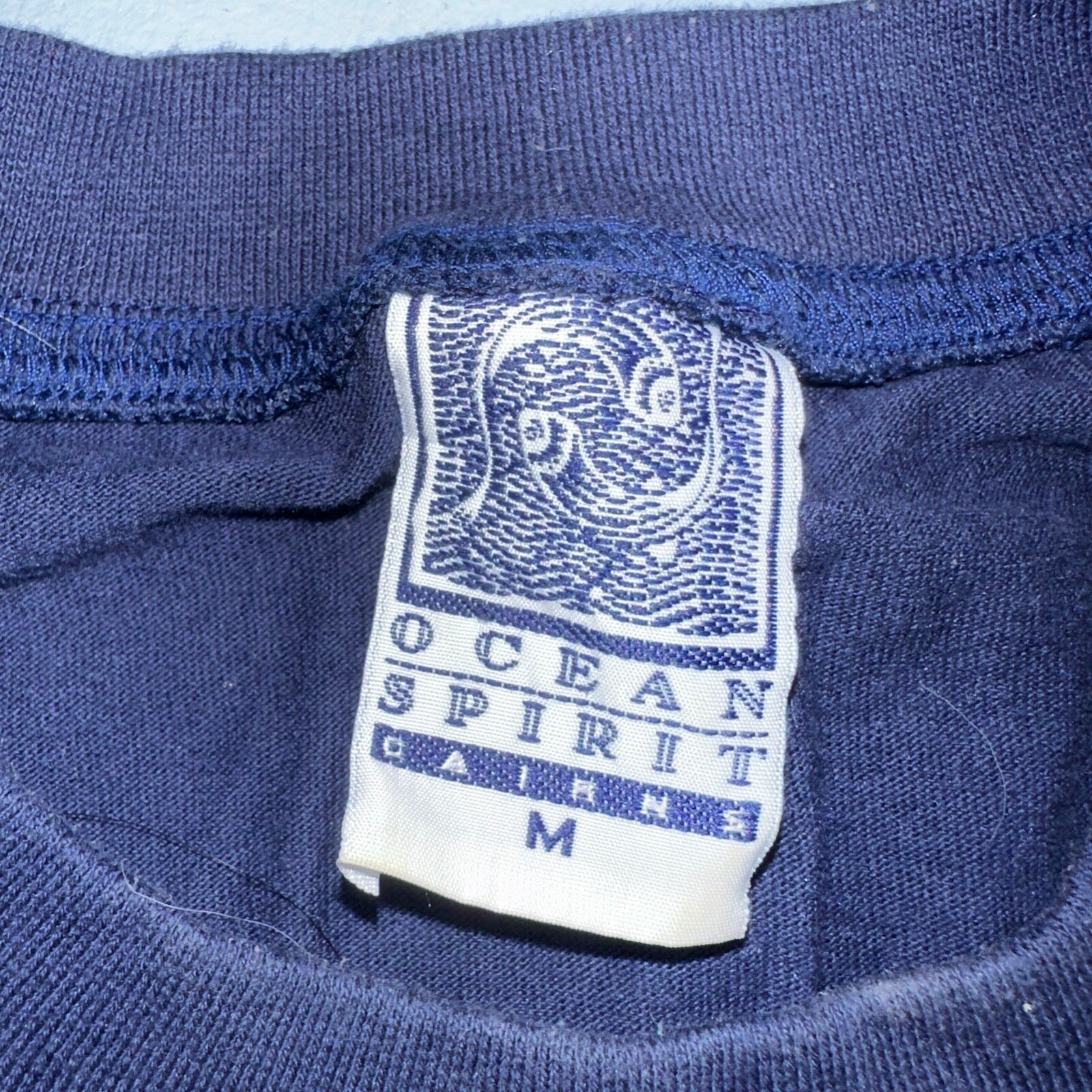 Ocean Spirit Australia VTG T Shirt Great Barrier Reef Navy 90s Medium Travel Lov