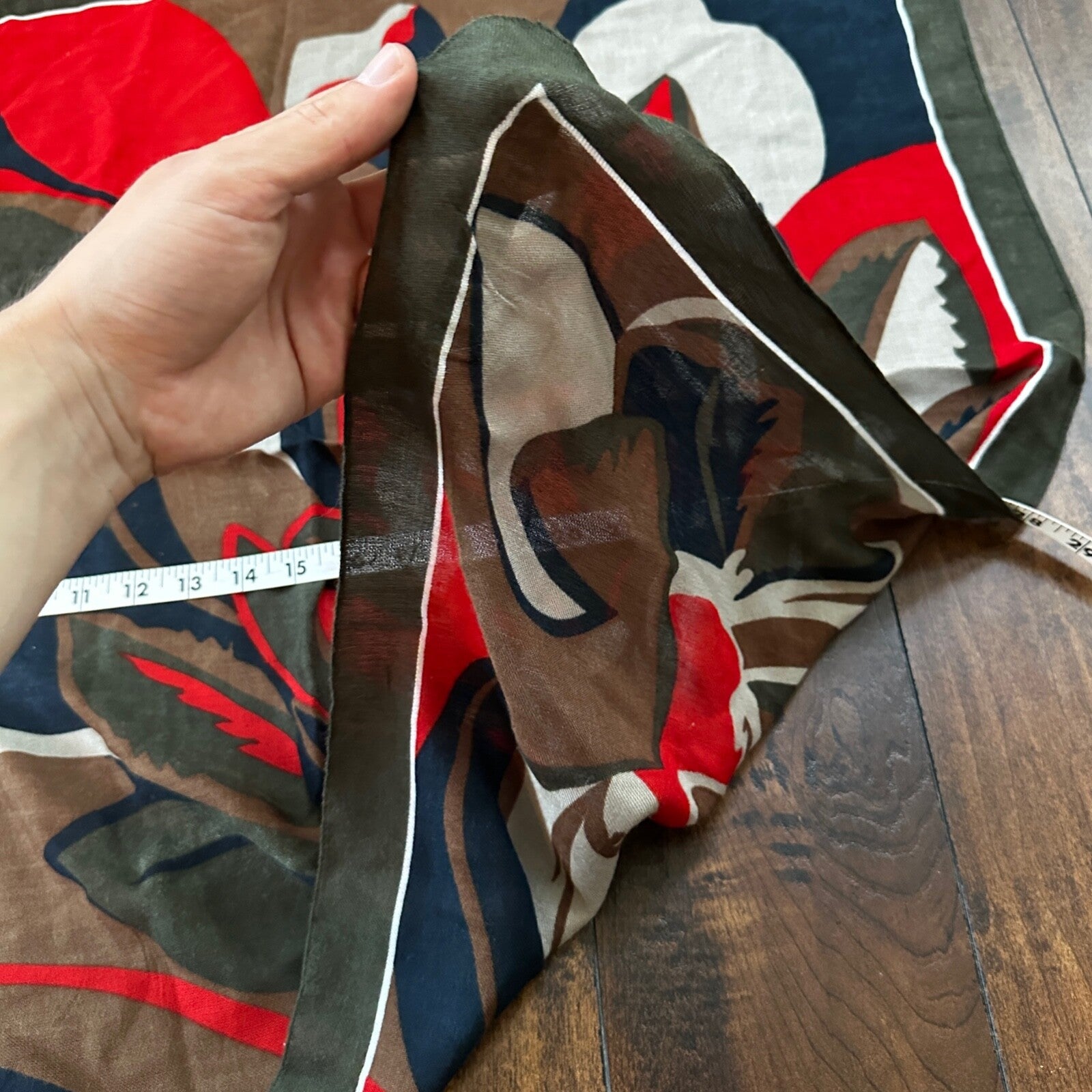 Amanda Smith Square Scarf Wrap 100% Rayon  30x30 multicolor Cloth Hanker-chief