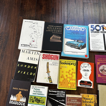 Lot 36 Cool Old Vintage Antique Rare Hardcover Random Books Green Coffee Table