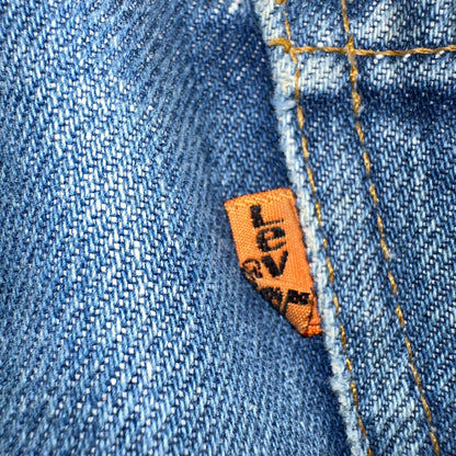 Levis 517 Vintage 90s Canada Orange Tab Bootcut Flare Blue Worn Jeans Act 33x30