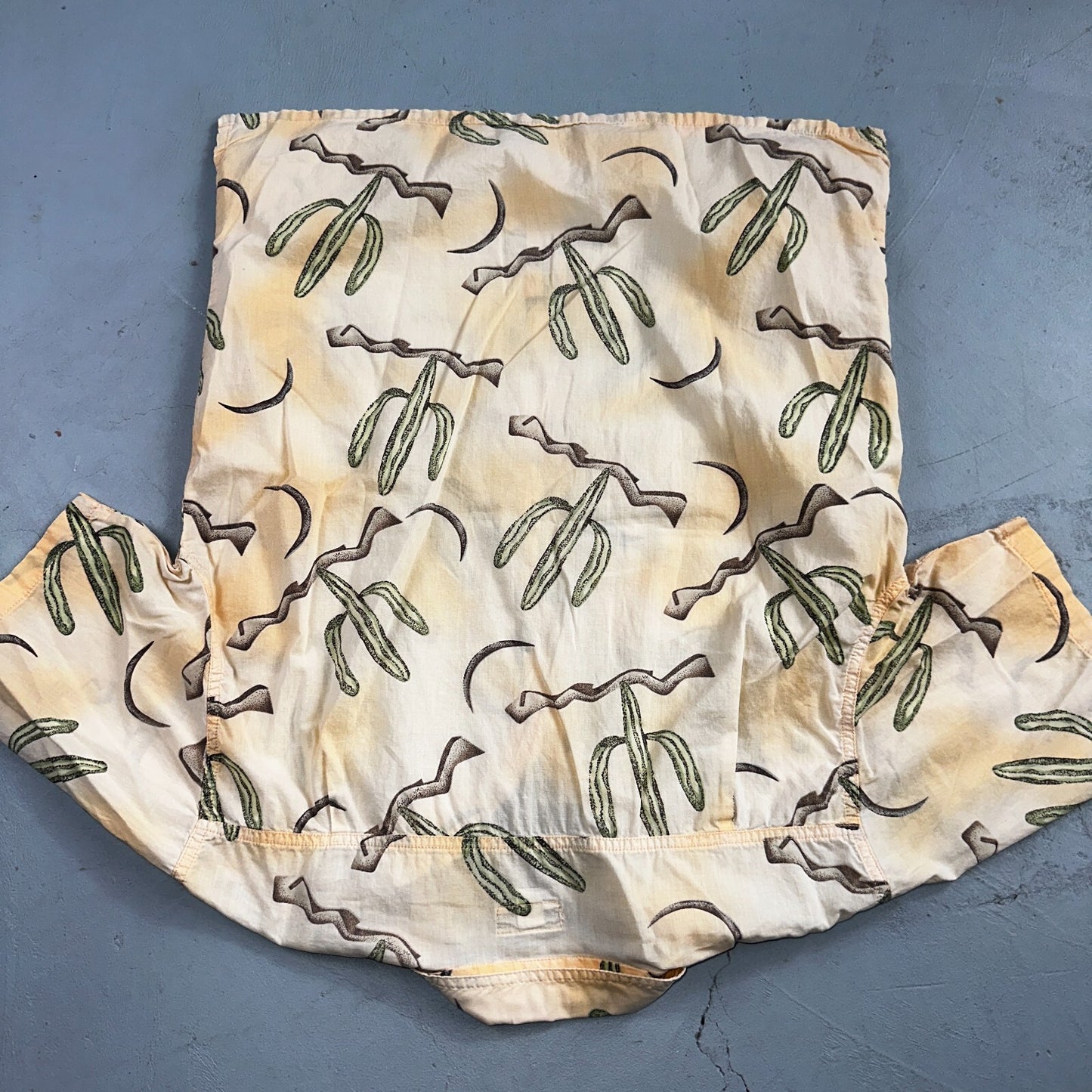 PATAGONIA VTG 80s Pataloha Cactus Hawaiian Yellow Green Desert Floral USA Small