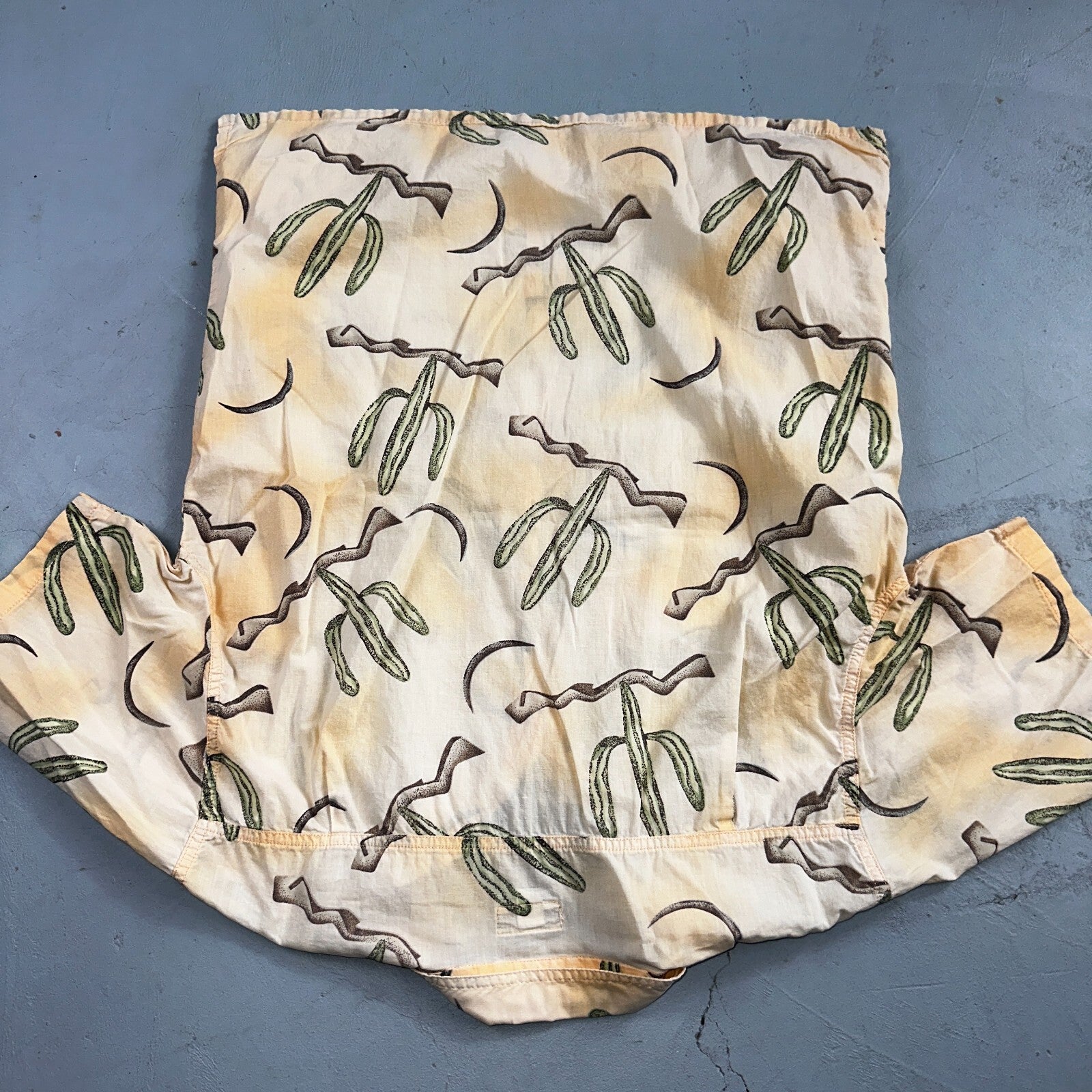 PATAGONIA VTG 80s Pataloha Cactus Hawaiian Yellow Green Desert Floral USA Small