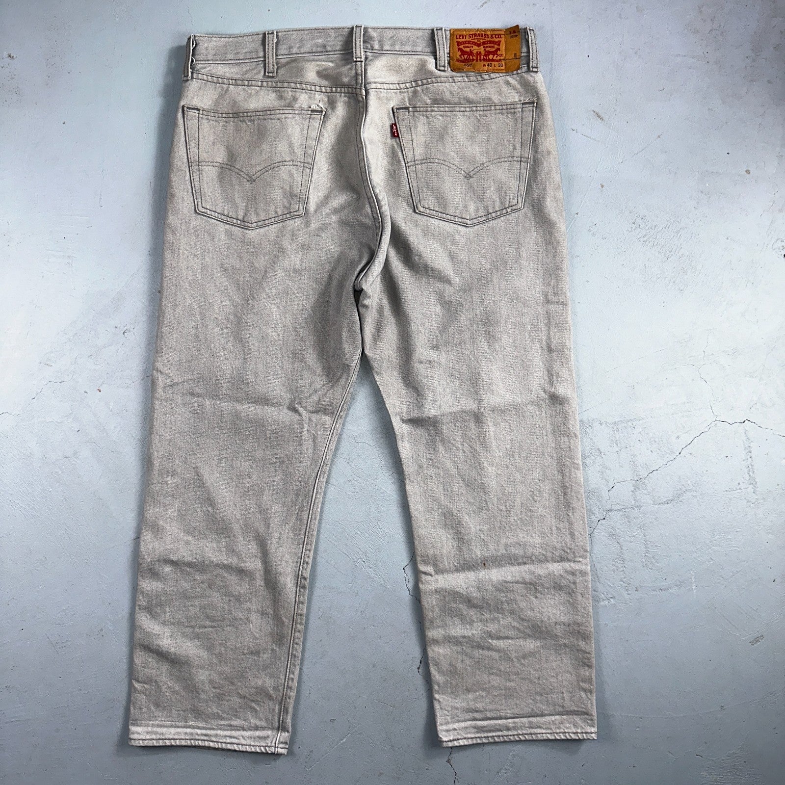 Levis 501 Vintage Y2K XX Straight Leg Jeans 40x30 Gray Wash 2000s Act 38x27