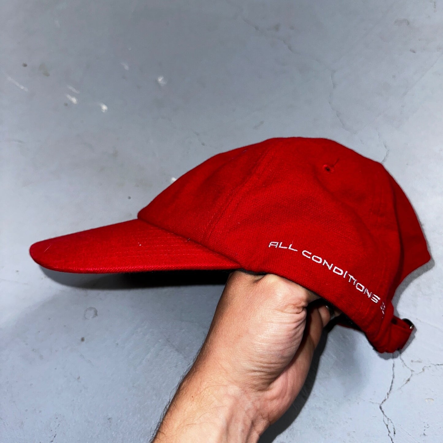 Nike ACG RARE Hat Cap Vintage 90's Red One-Size Adjustable Strap Embroidered