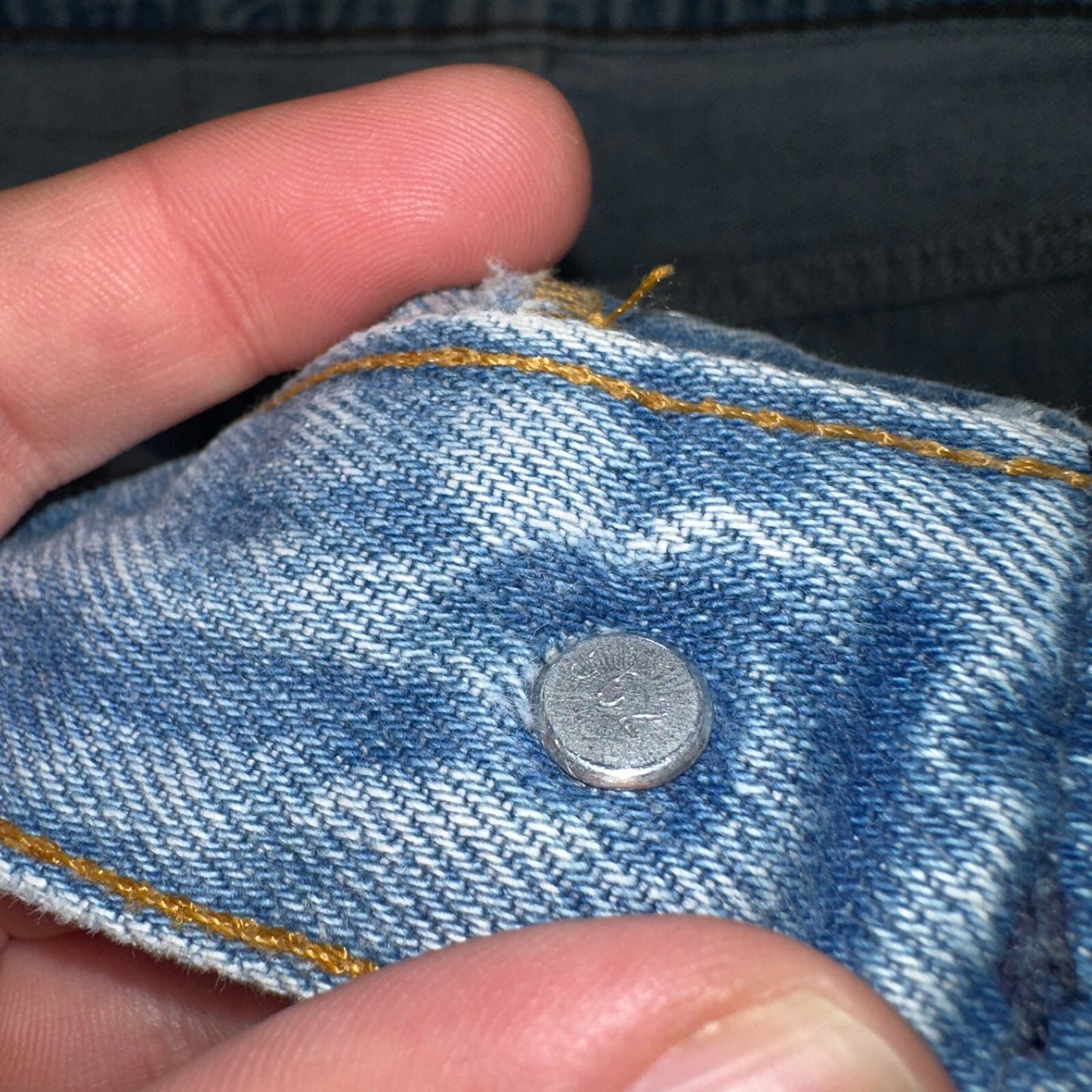 Levis 501 Vintage 90s USA XX Straight Leg Jeans Blue Light Wash 35x36 Act 32x27