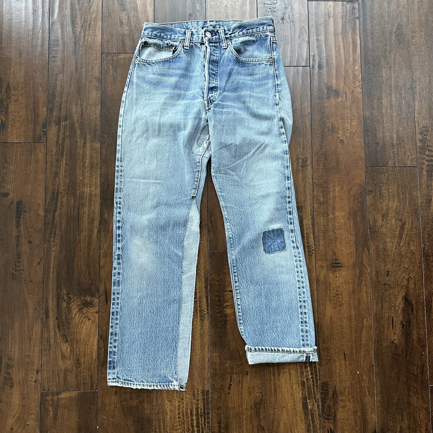 Levis Vintage 80s Redline Selvedge USA 501 XX Jeans 66 70s Thrashed Act 28x29