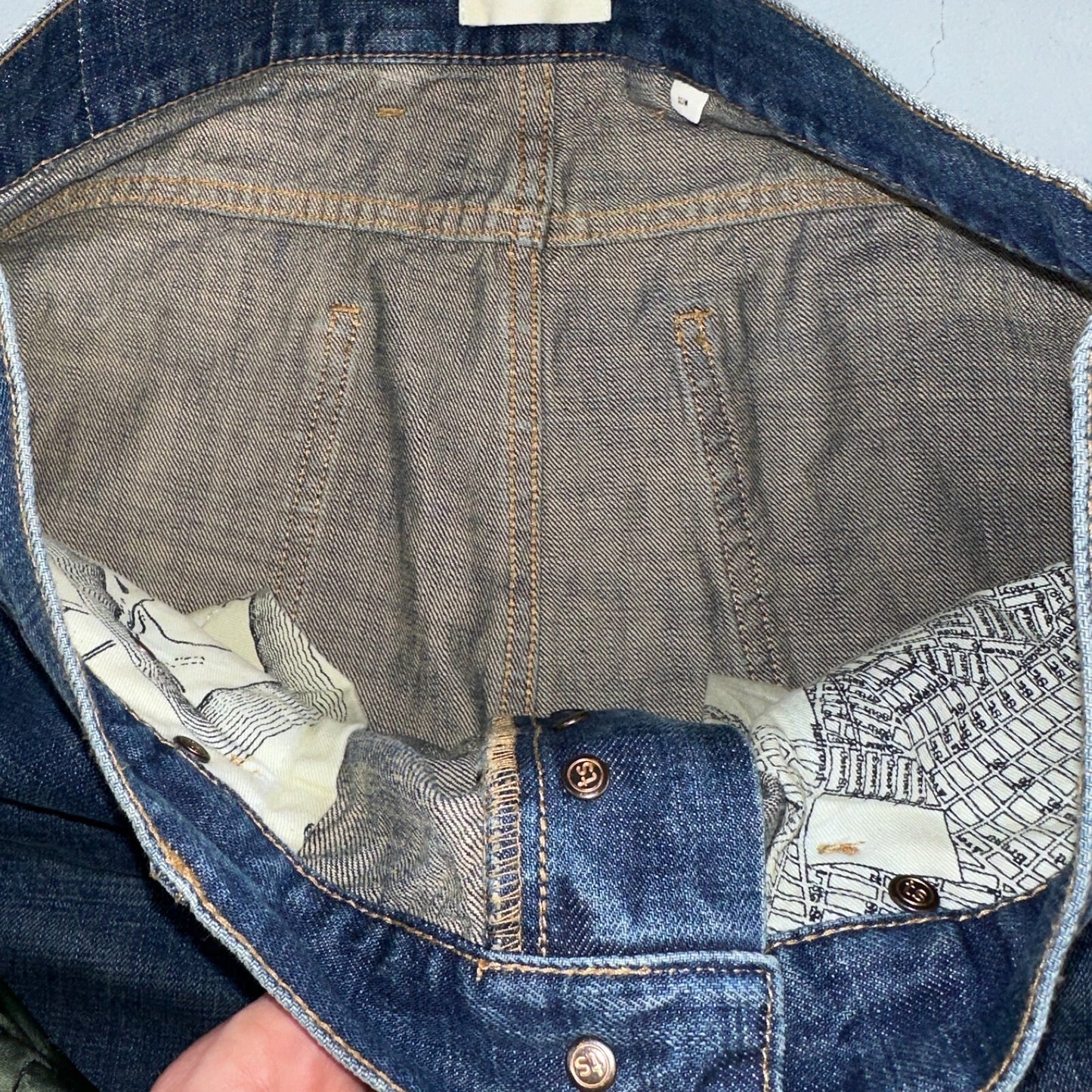 Taylor Stitch The Slim Jean Selvedge Red Line Blue Denim Mens 33 Cotton 33x33