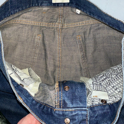 Taylor Stitch The Slim Jean Selvedge Red Line Blue Denim Mens 33 Cotton 33x33