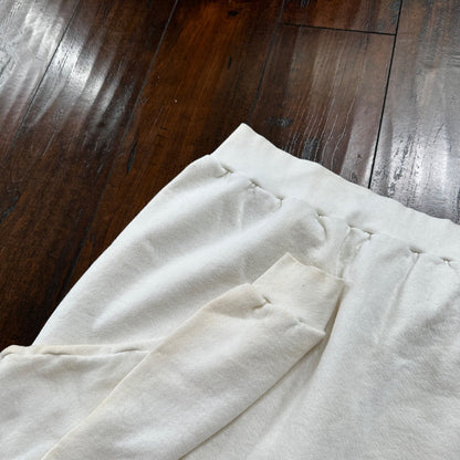 Vintage 90s 2XL FOTL Blank White Raglan Crewneck Sweatshirt Vtg 1990s USA Made