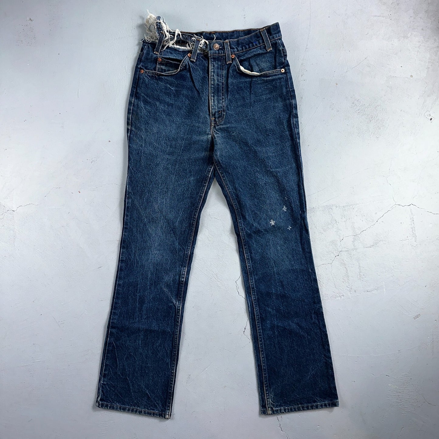 Levis 517 Vintage 90s USA Orange Tab Bootcut Flare Blue Worn Jeans Thrash 32x32