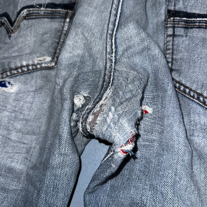 Diesel Larkee Bootcut Stretch Jeans Mens 36x30 Blue Straight 008M2 Whisker Italy