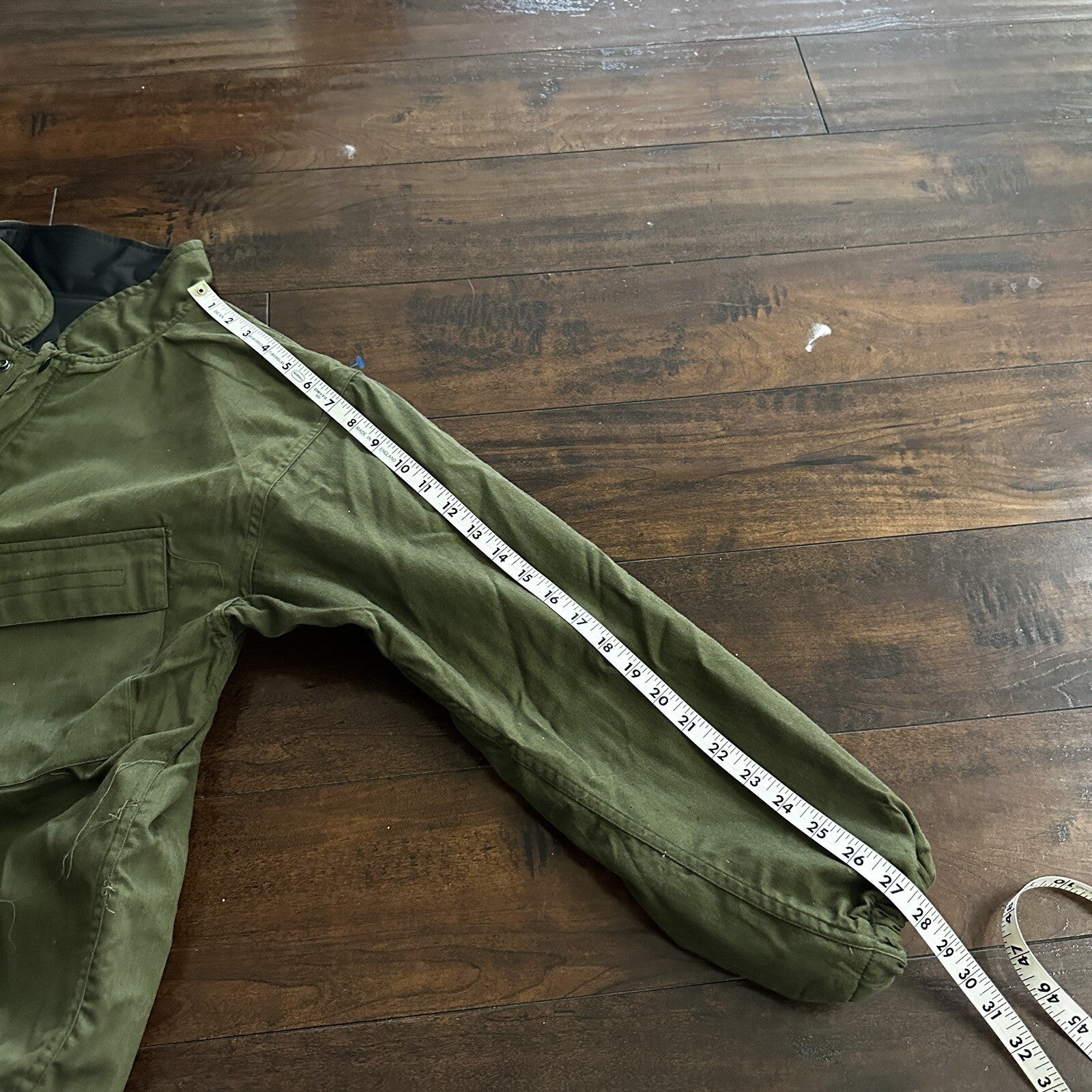 US MILITARY Small JACKET COAT SUIT CHEMICAL PROTECTIVE ARMY GREEN 70s Vtg WWII