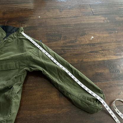 US MILITARY Small JACKET COAT SUIT CHEMICAL PROTECTIVE ARMY GREEN 70s Vtg WWII