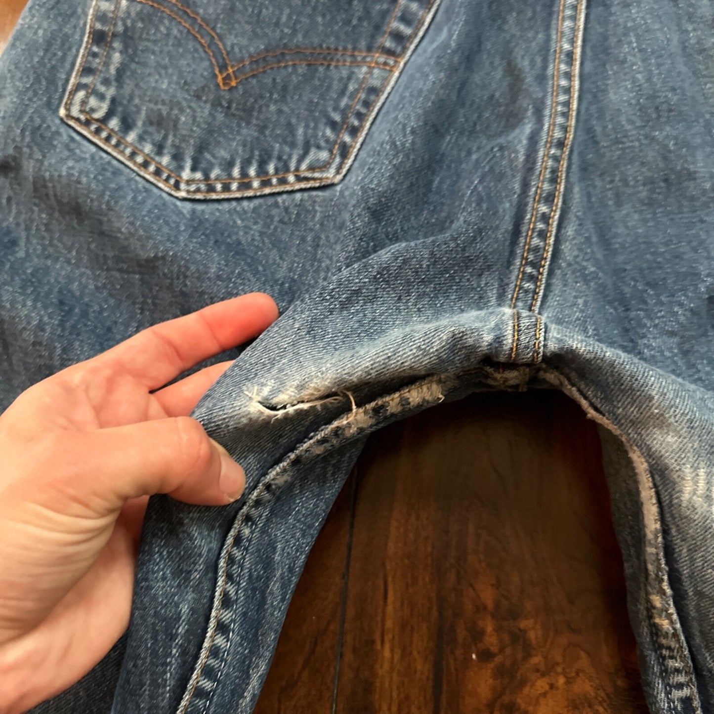 Levis 501 Vintage 90s Straight Leg XX Canada Jeans 36x30 Med Wash Act 34x29