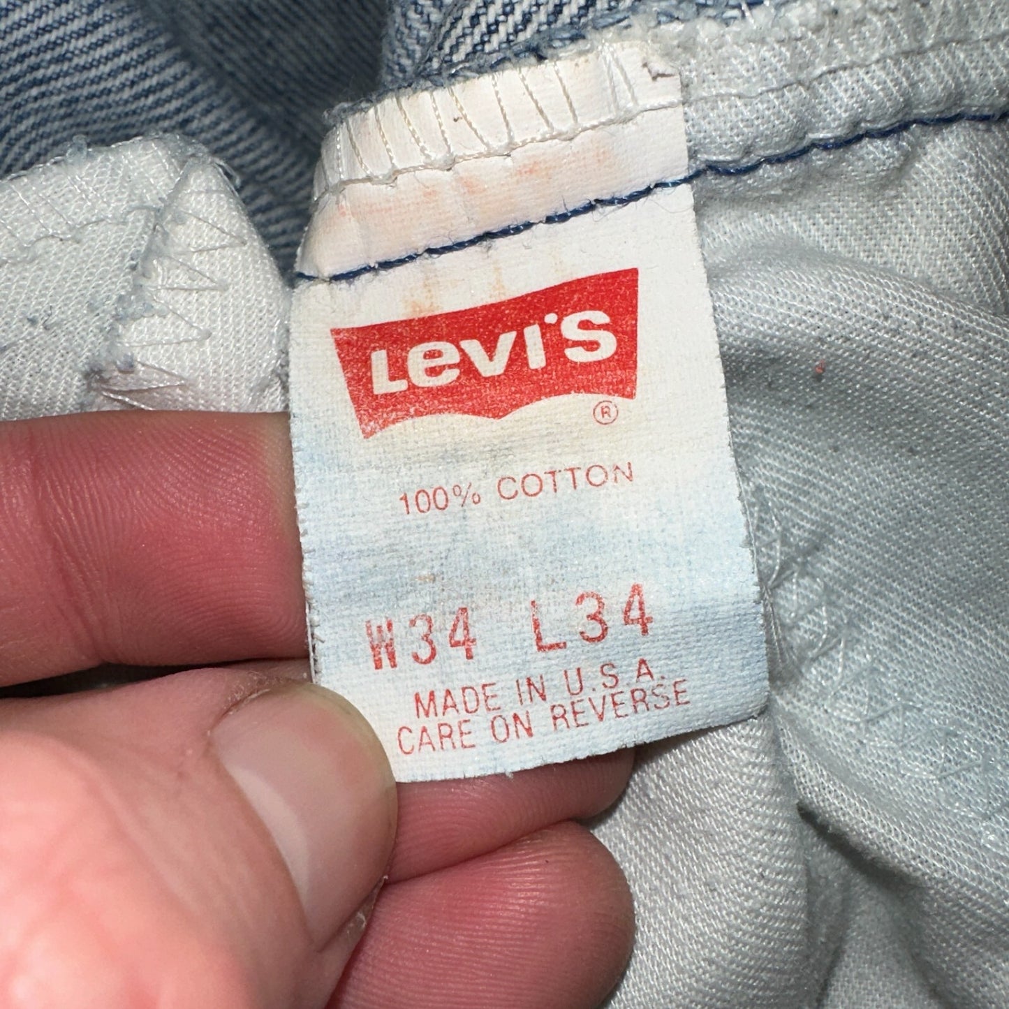 Levis 517 Vintage 90s USA Orange Tab Bootcut Flare Blue Worn Jeans Act 33x31