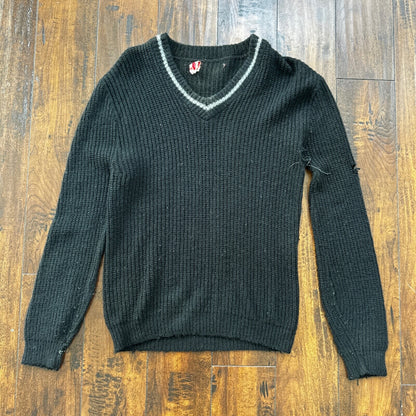 Vtg 60s 70s Thrashed Acrylic Sportswear Shirt Surf Skate Black Oregon USA