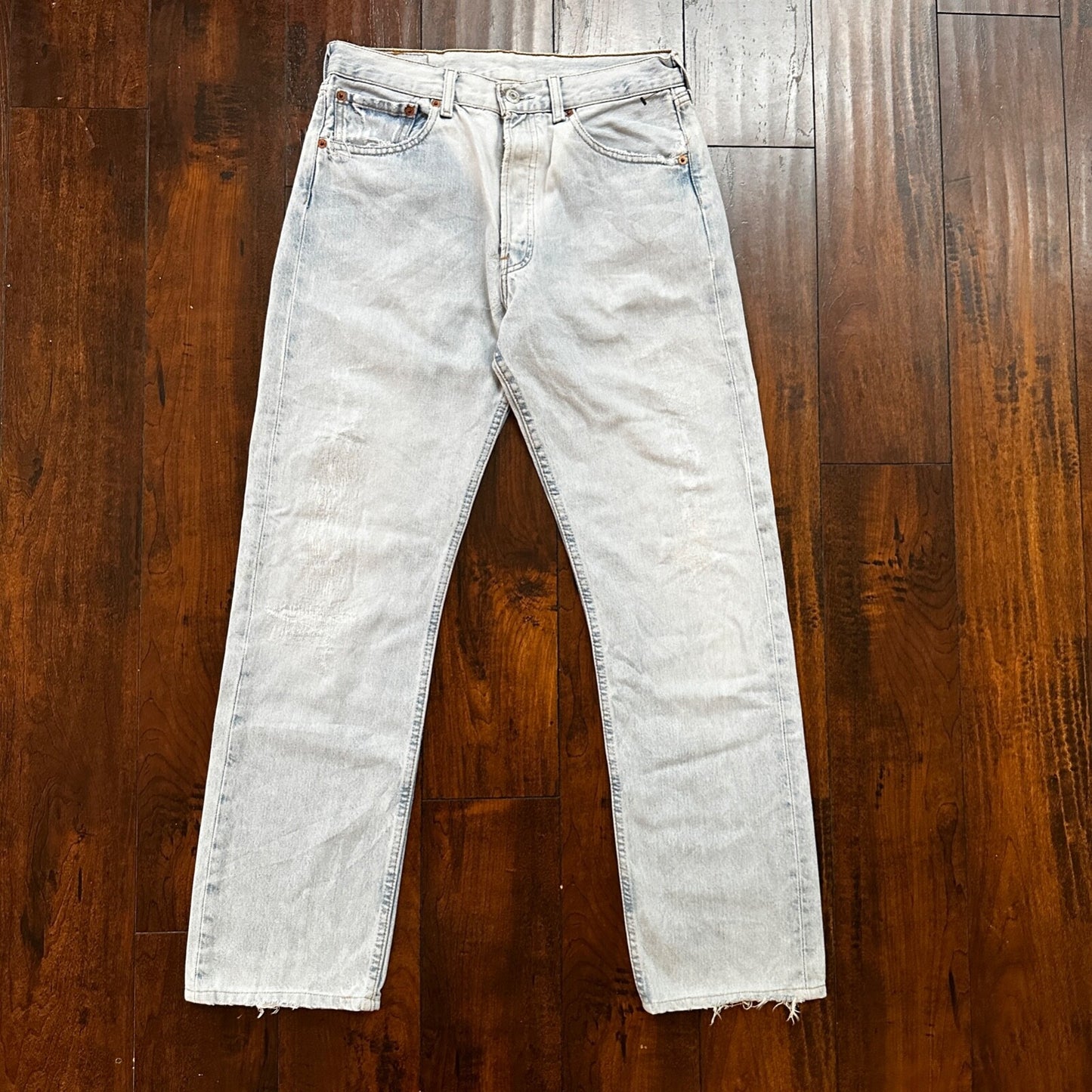 VTG Y2K Levis 501 Button Fly 31x32 Tag Jeans Light Wash 90s Blue XX Act 29x29