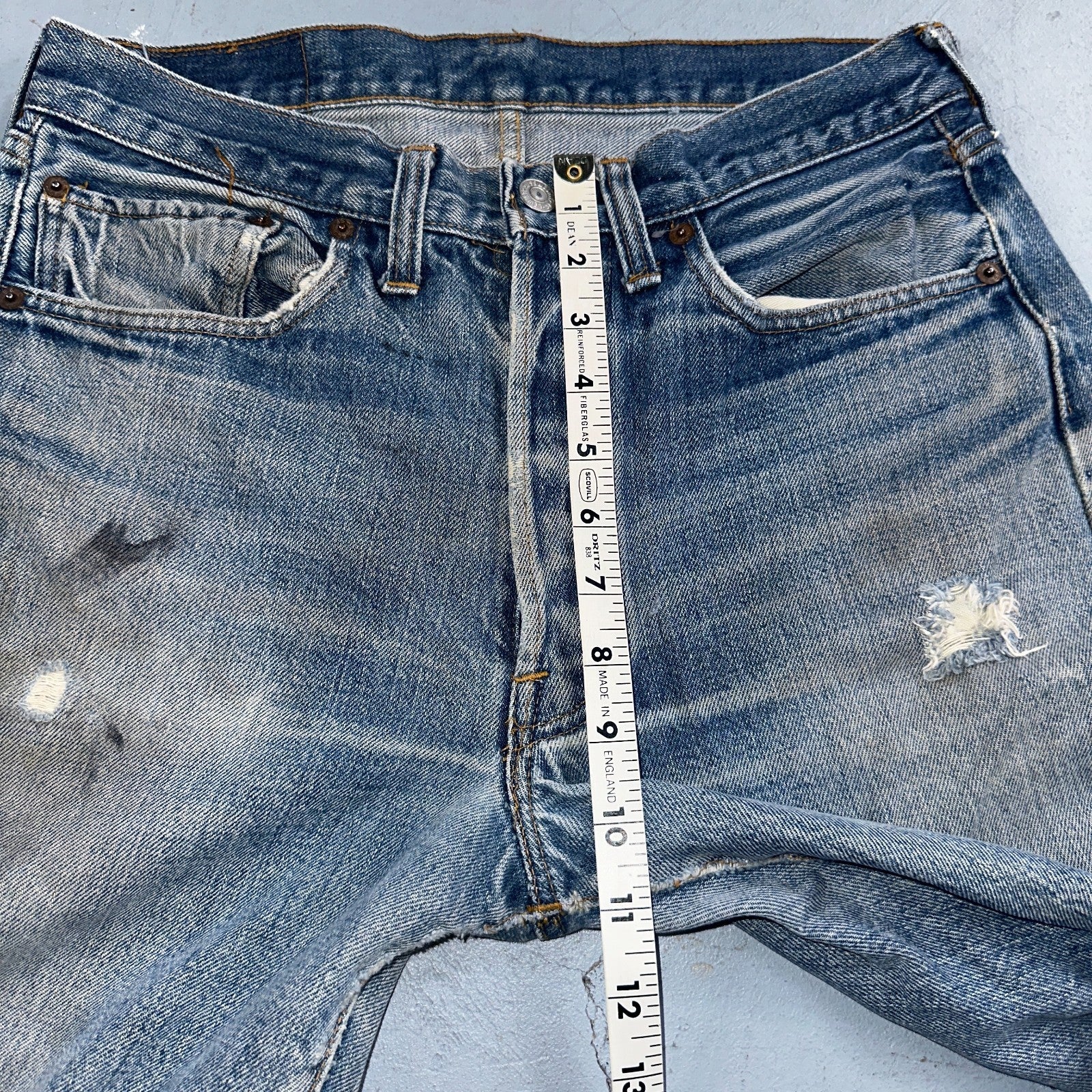 Levis 501 Vintage 80s Redline Selvedge USA XX Jeans Light Wash 32x36 Act 30x31