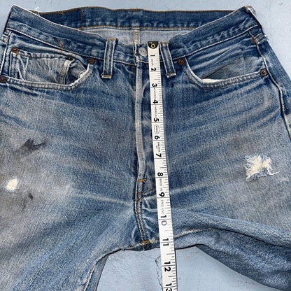 Levis 501 Vintage 80s Redline Selvedge USA XX Jeans Light Wash 32x36 Act 30x31