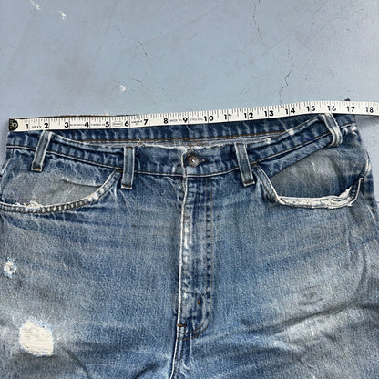 Levis 517 Vintage 80s USA Orange Tab Bootcut Flare Blue Worn Jeans Act 34x27