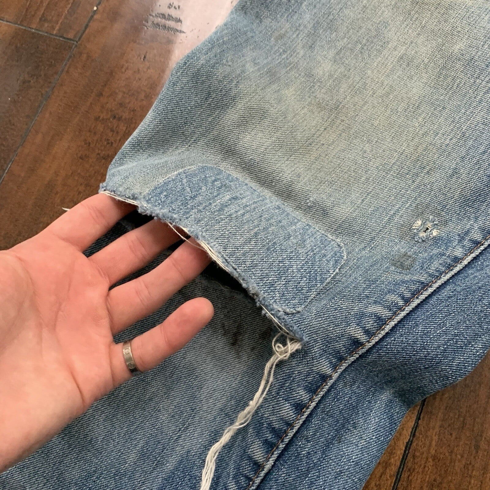 Levis 517 XX Vintage 70s Denim Jeans 501 35x31 Orange Tab Boot Cut