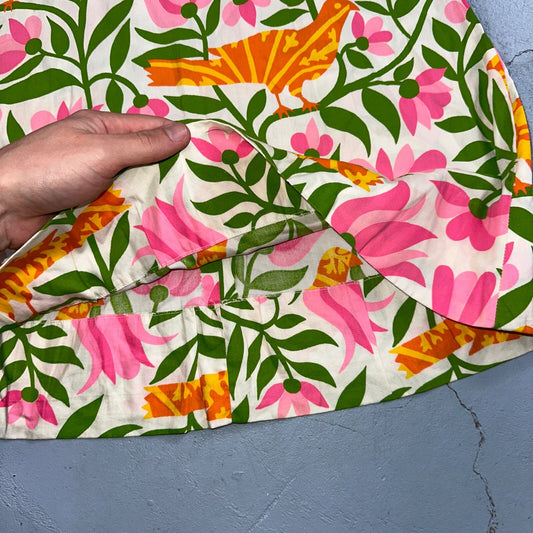 VTG 1970s Short Dress Grandmacore Cottagecore Casual Rockabilly Floral Cute