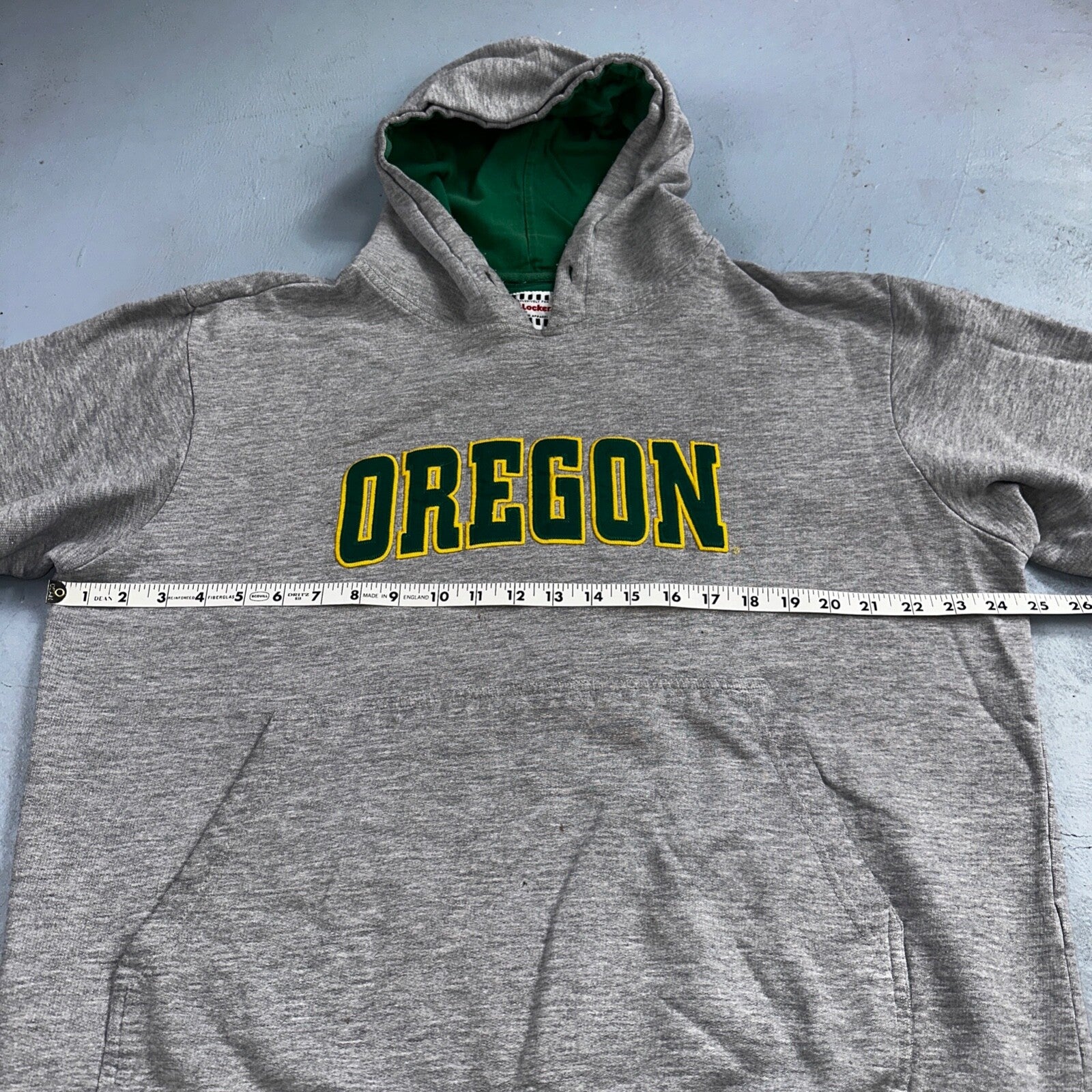 Oregon XL Vintage 90s Foot Locker Hoodie Sweatshirt Pullover Gray Athletic