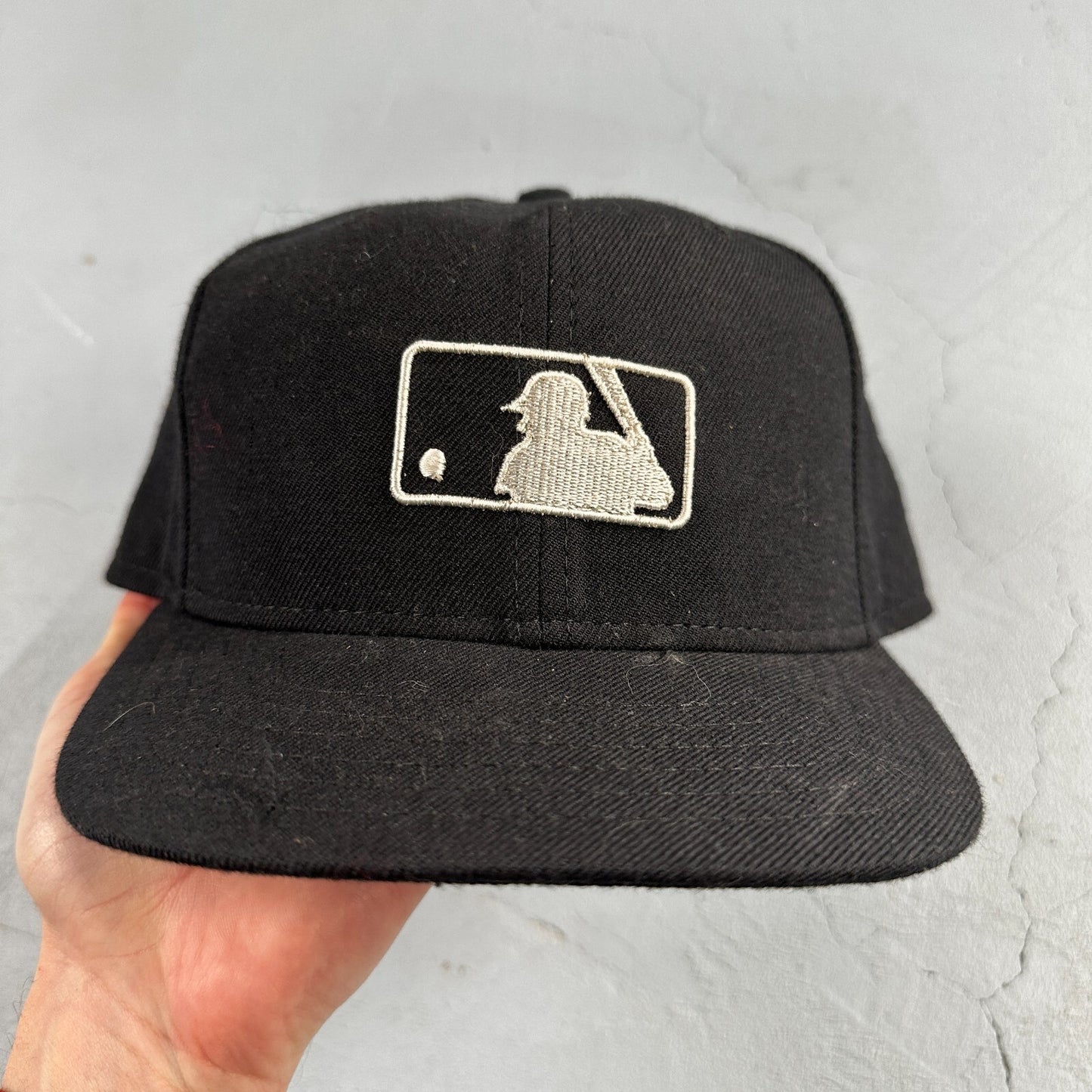 Vintage New Era Major League Baseball Wool MLB Umpire Hat Cap Mens 7 3/8 USA