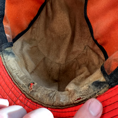 Vintage 1950s Fisherman Hunting Hat Cap Bucket Orange 7 1/8 WWII 50s 60s