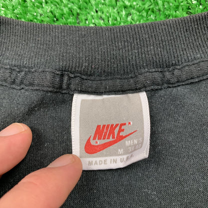 Nike Vintage T Shirt Mens Palm Tree Beach Sandals Florida Beach Summer 80s Black