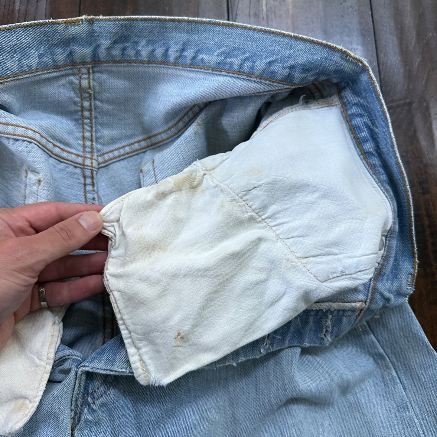 Vintage LEVIS 501XX Jeans Big E 1960s Denim Redline Selvedge 33x31 USA 60s 66