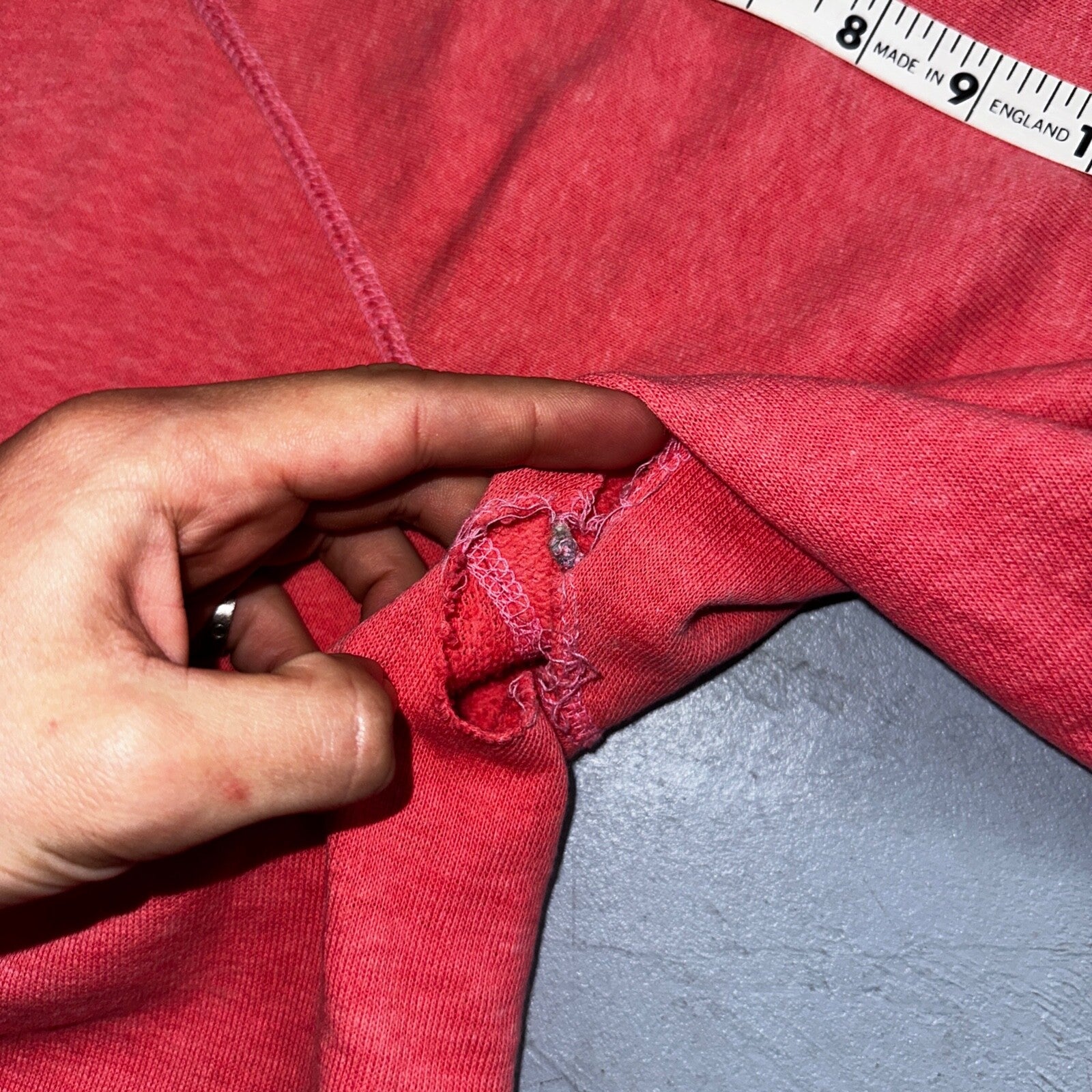 1970s VTG Pink Sport Blank Sweatshirt USA Crewneck Basic 70s Jumper