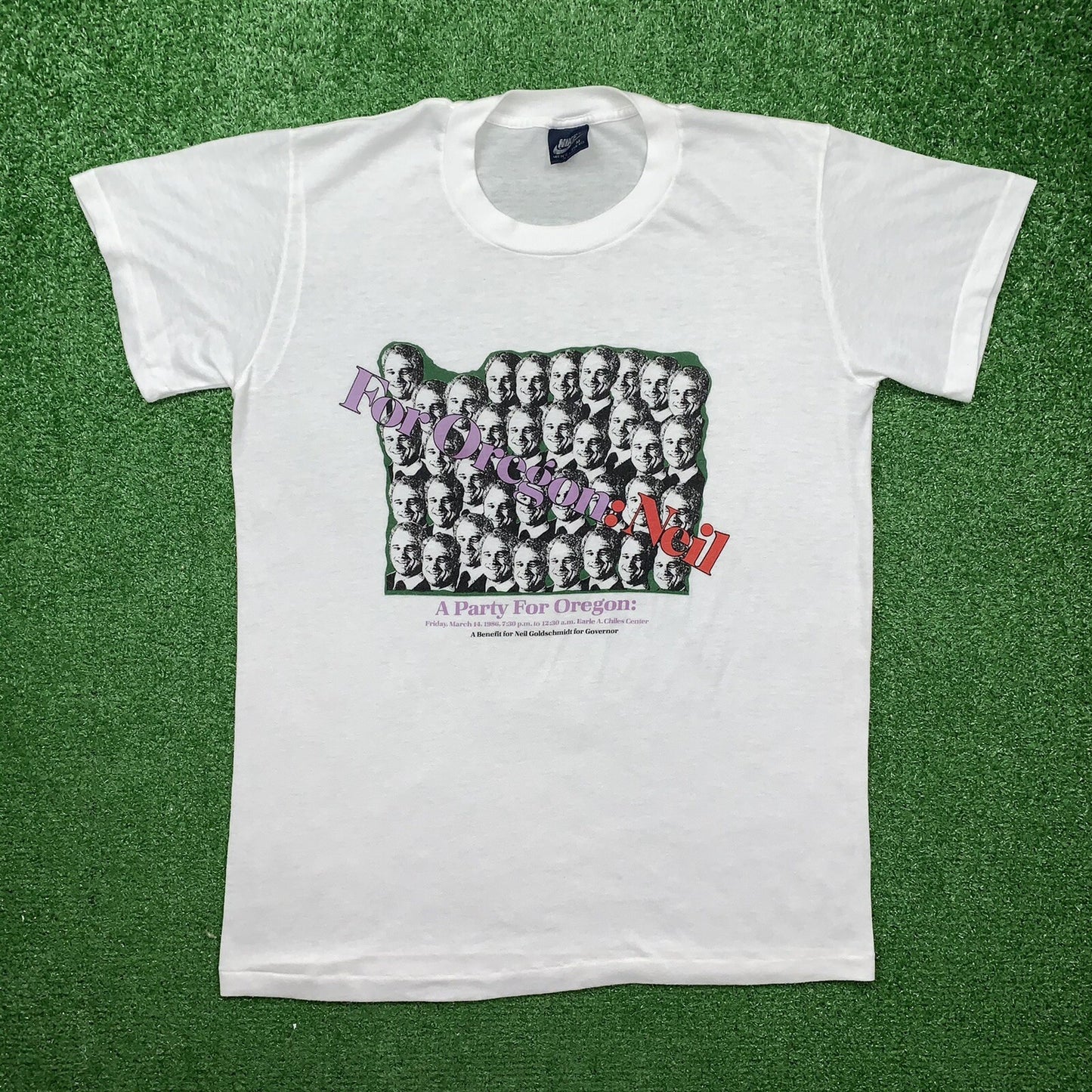 Nike For Oregon 80s Vintage T Shirt USA Rare Geisha Rap Band Neil Marathon Japan