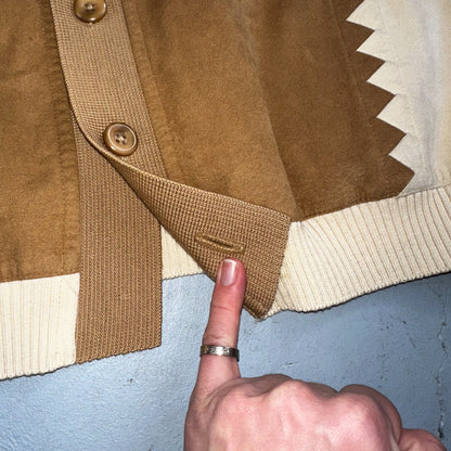 VTG St. Croix Knits Zephyr Wool Cardigan Size L Ivory Old Money Academia Preppy