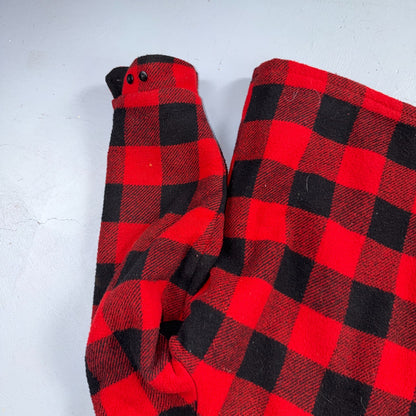 Vtg 80s CAL CRAFT USA Men’s L Red Black Buffalo Plaid Wool Sherpa Hunting Jacket