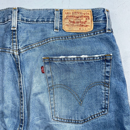 Levis 501 Vintage Y2K 90s XX Straight Leg Jeans Blue Light Wash 38x30 Act 36x30