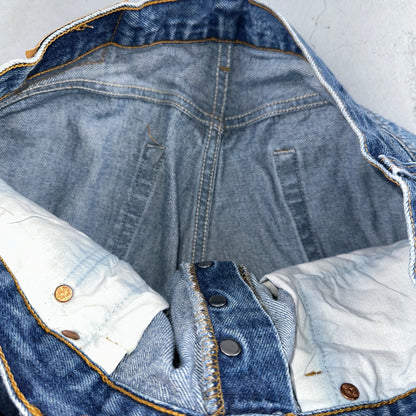 Levis 501 Vintage 90s USA XX Straight Leg Jeans Blue Light Wash 35x34 Act 32x30