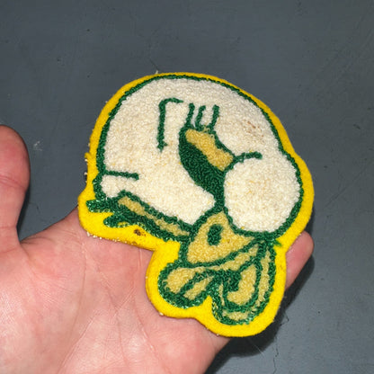 Vintage 1940s Chenille Varsity Patch Oregon Ducks Mascot Yellow Green Felt 40s
