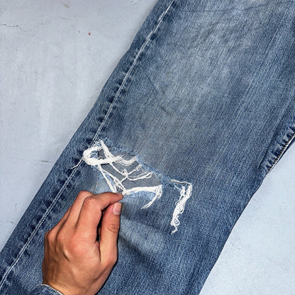 Levis 501 Vintage Y2K 90s XX Straight Leg Jeans Blue Light Wash 36x32 Act 35x31