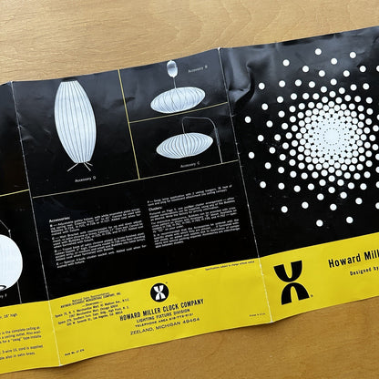 George Nelson Howard Miller Lighting Advertisement Print 1950s 50s Bubble Ad