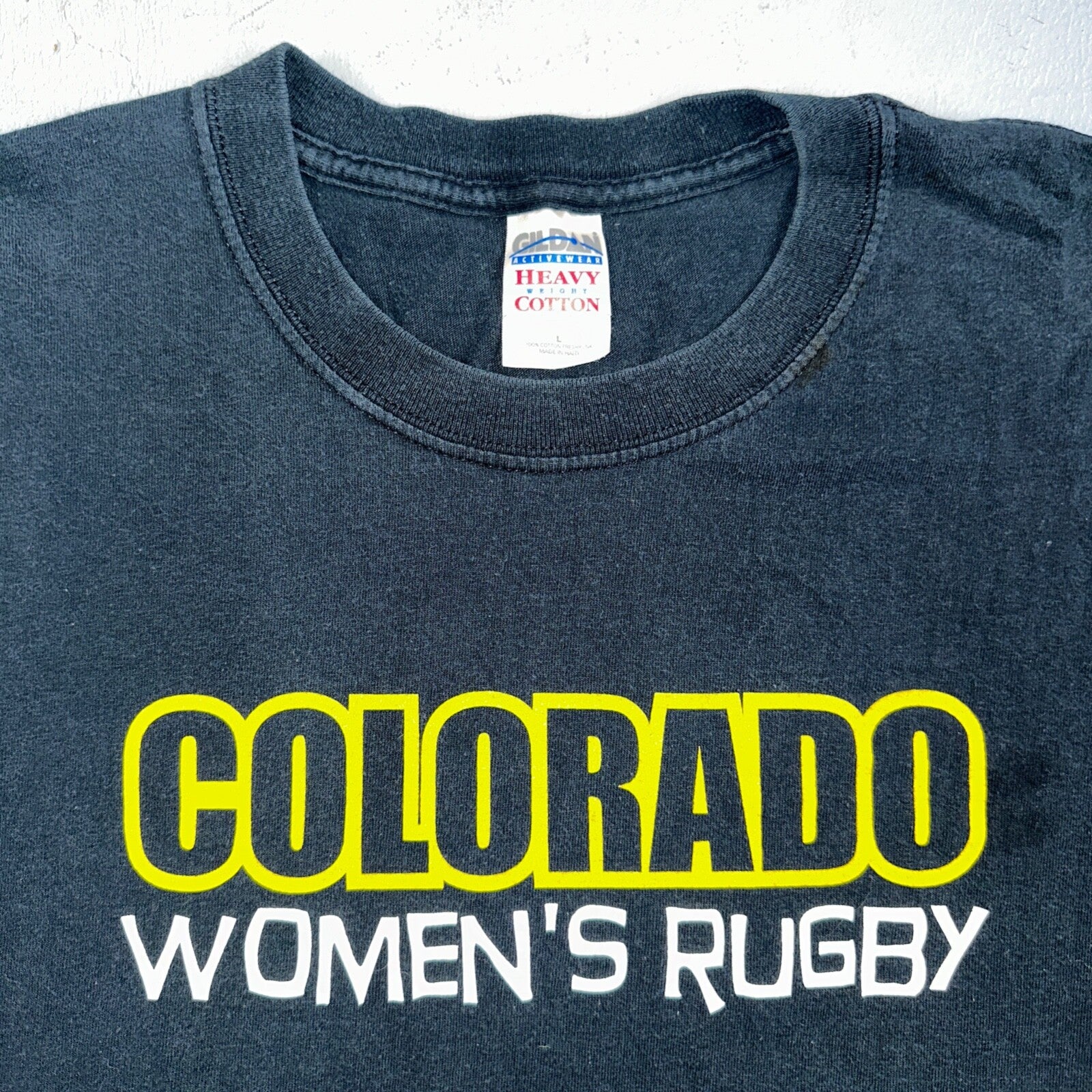 VTG Wanna Ruck T Shirt Colorado Womens Rugby Y2K Gildan L Rap Funny Humor Joke