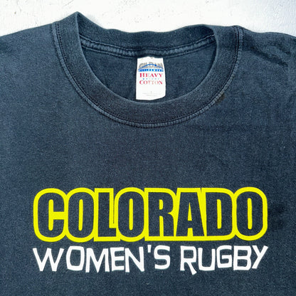 VTG Wanna Ruck T Shirt Colorado Womens Rugby Y2K Gildan L Rap Funny Humor Joke