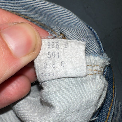 Levis 501 Vintage 80s Redline Selvedge USA XX Jeans Light Wash 32x31 Act 29x27