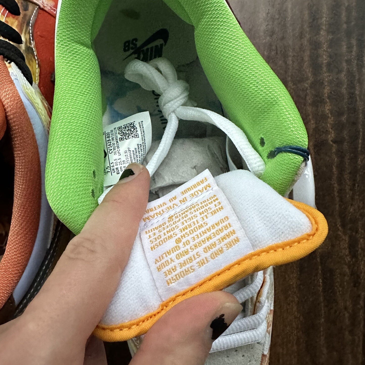 Nike Size 7.5 SB Dunk Low QS Pro Street Hawker - CV1628-800 - Worn Once