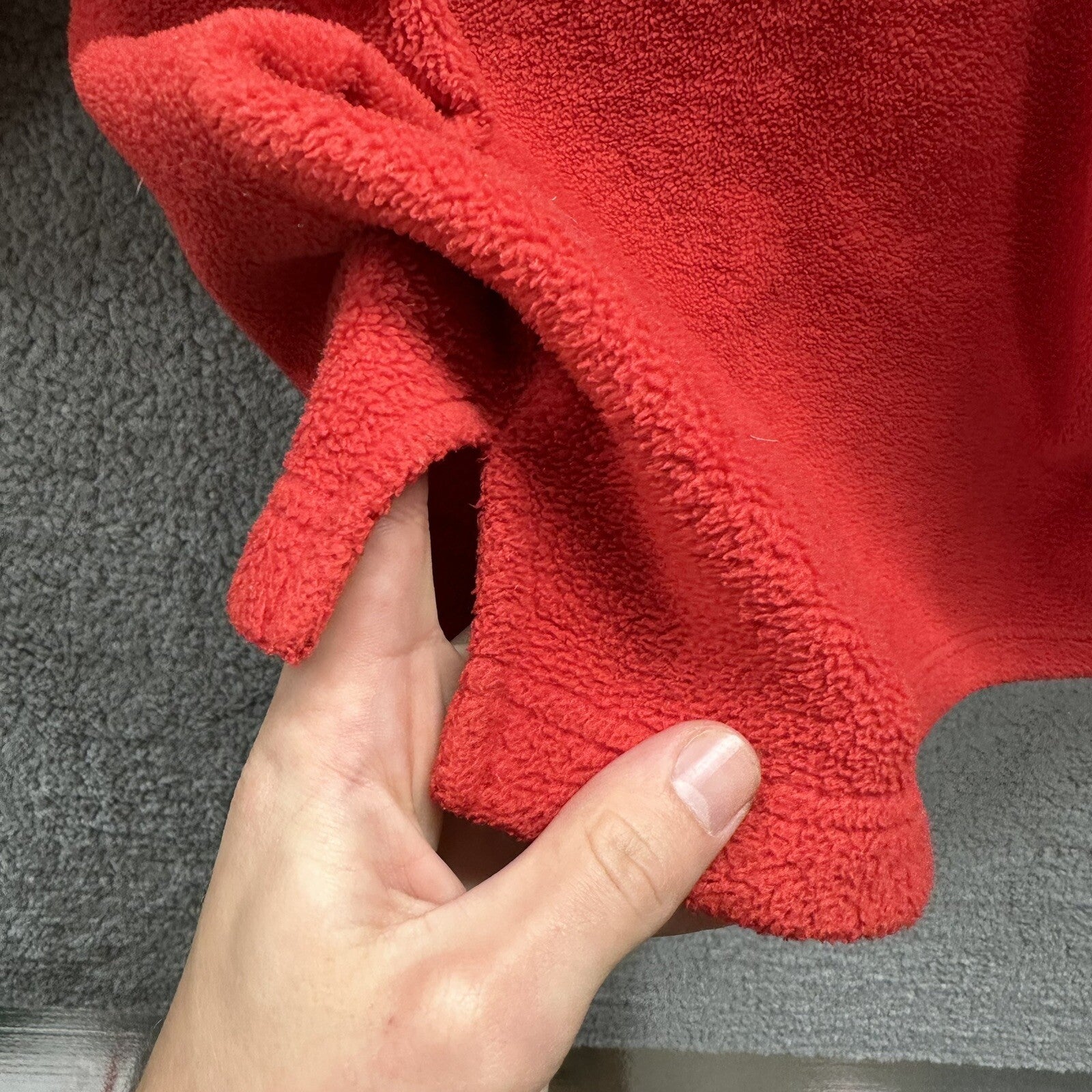 Tommy Hilfiger Logo Quarter Zip Fleece Vintage Red Pullover Jacket 80s 90s Rare